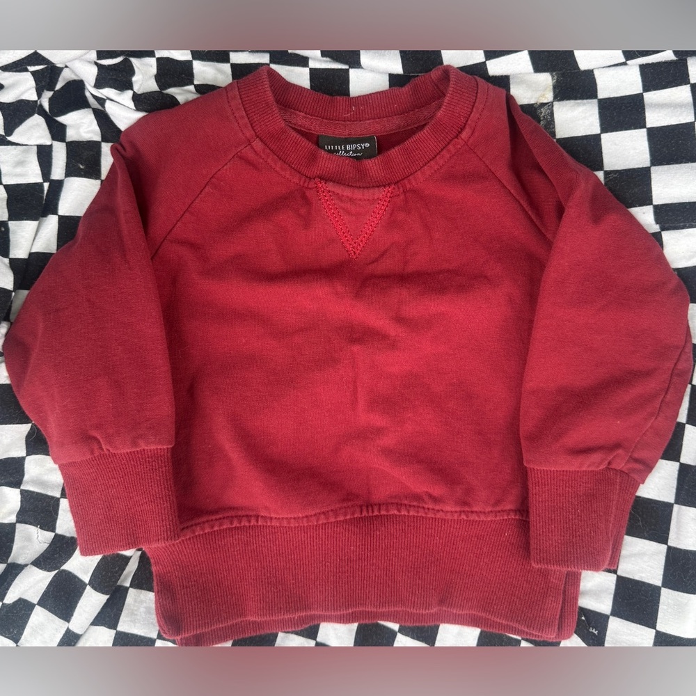Little Bipsy maroon crewneck